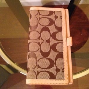 Coach Checkbook cover