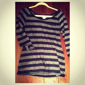 Maternity shirt grey/navy striped