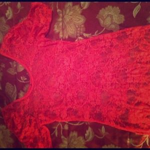 Laced 3/4 sleeve top