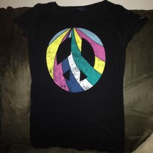 Victoria's Secret pink peace sign top