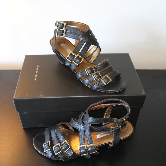 Cynthia Vincent strappy leather shoes