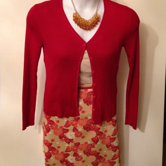 SOLD IN BUNDLE-"THE LIMITED SILK CARDIGAN SIZE L - Picture 2 of 4