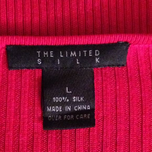 SOLD IN BUNDLE-"THE LIMITED SILK CARDIGAN SIZE L - Picture 4 of 4