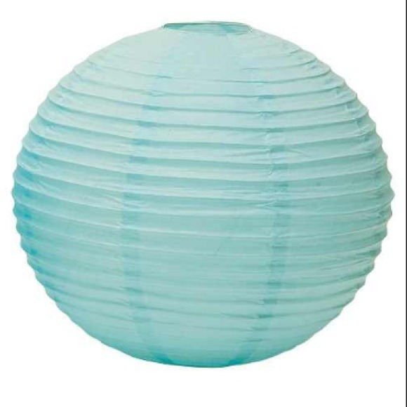 Nwt light aqua paper lanterns lot of 5