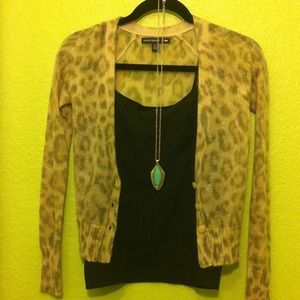Leopard print cardigan