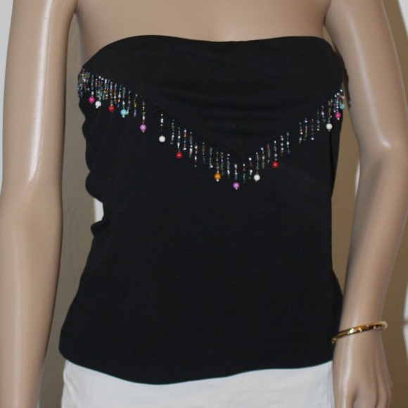 Black Beaded Halter
