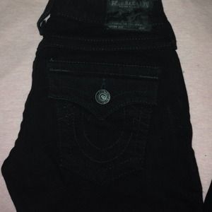True Religion black skinny jeans