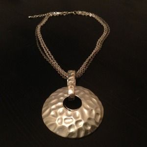 Silver colored metal chain necklace