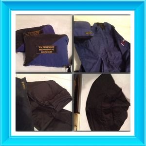 Golf rain jacket pants and hat