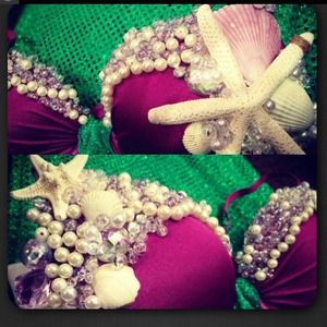 Custom Mermaid Bra Top 💜🐚