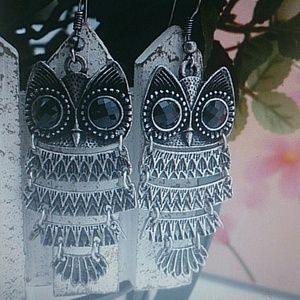 New Fashionable Vintage Owl Long Earrings