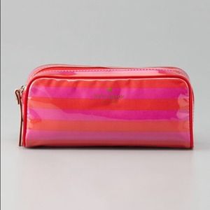 Red Henrietta Sweetshoppe Striped Cosmetic Case