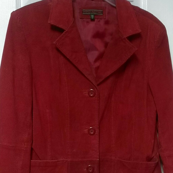 Red suede Jacket - Picture 2 of 3