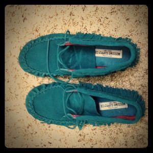Turquoise Moccasins