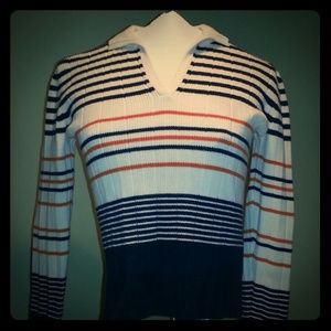 Tommy Hilfiger Striped V-neck Sweater