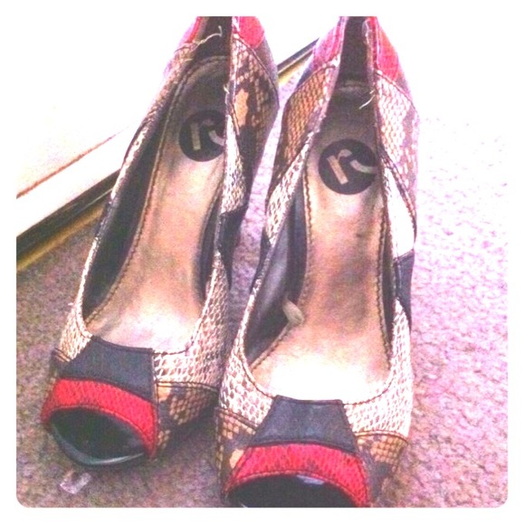 Black and red heels