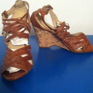 Strappy Cork Wedge Sandles