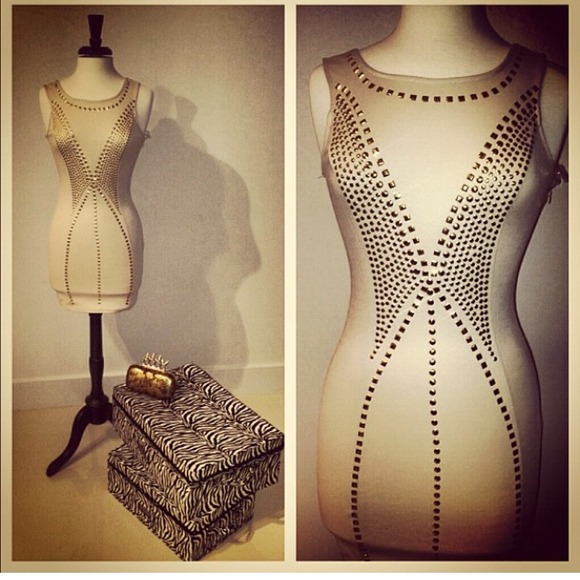 SOLD‼️‼️ Brand new cream studded dress! - Picture 1 of 1