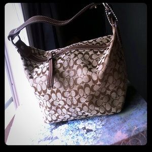 Mini brown Coach purse