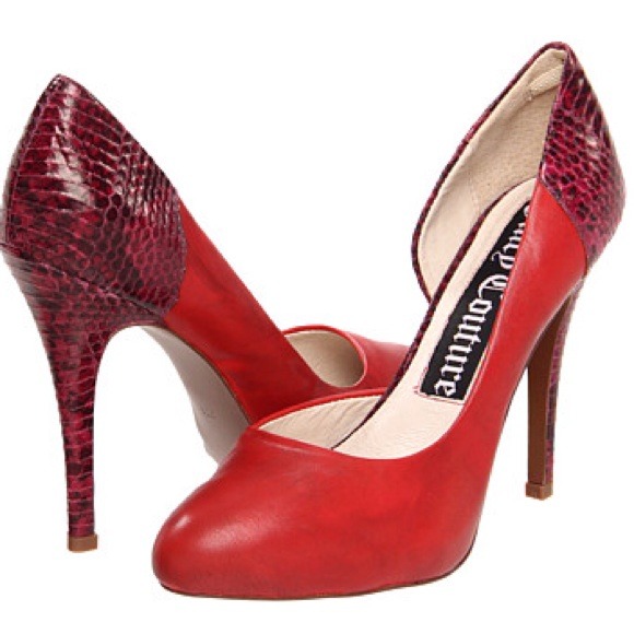 NIB Juicy Elise Heels, Cherry Gloss