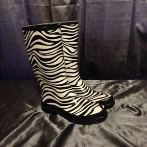 Zebra Rain boots