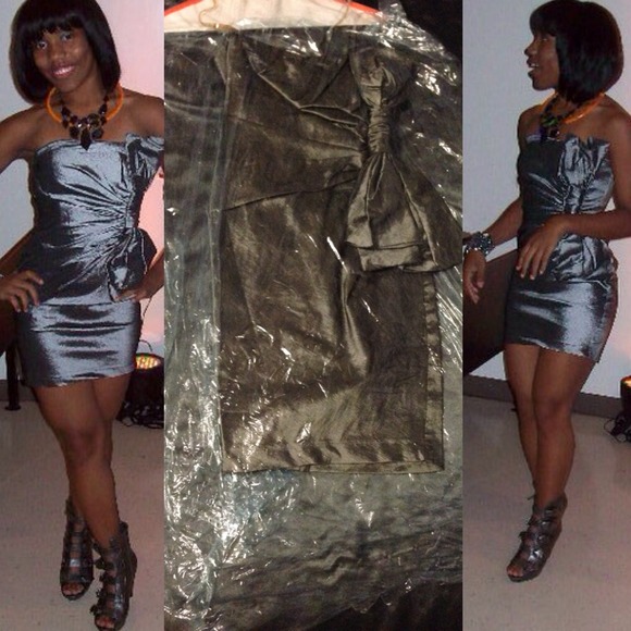 Silver Bow Dress