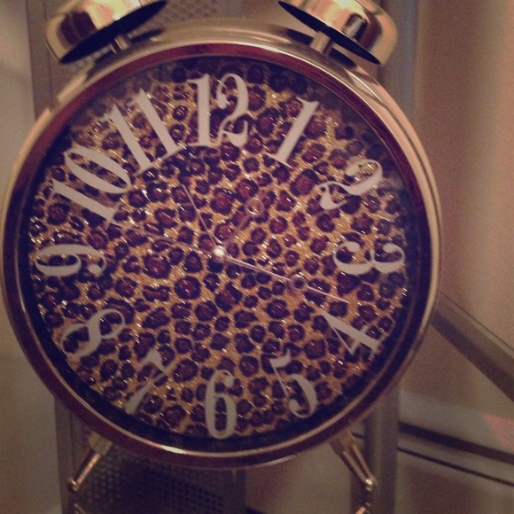 Cheetah print clock/alarm clock
