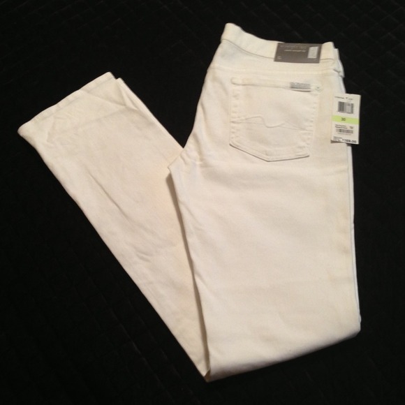 7 for all Mankind Jeans white denim size 30 - Picture 4 of 4