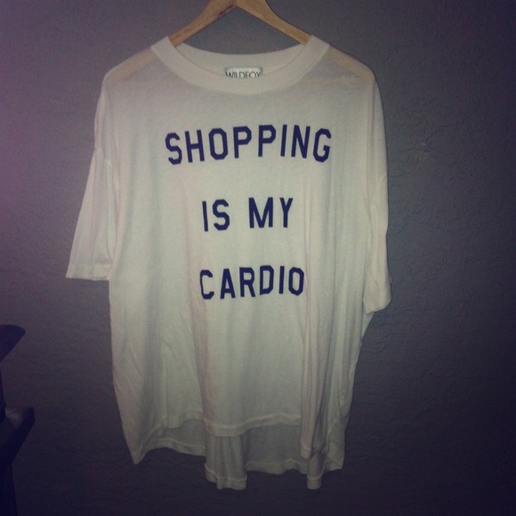 Wildfox 'shopping is my cardio' t-shirt XS