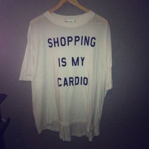 Wildfox 'shopping is my cardio' t-shirt XS