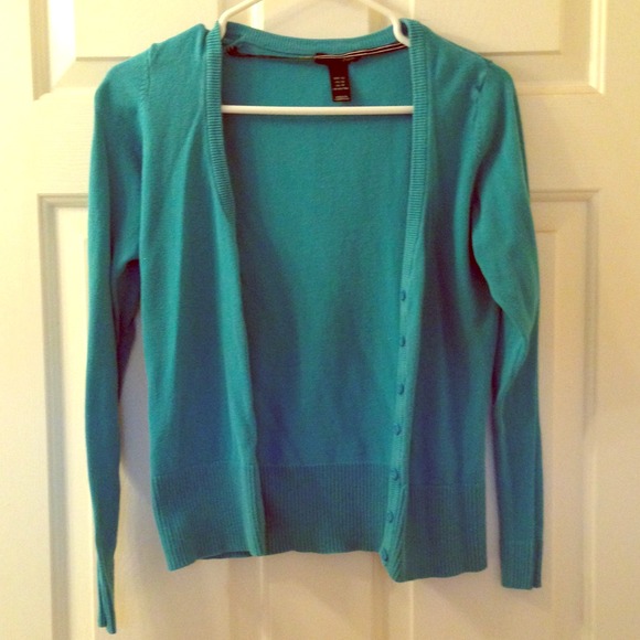 H&M teal cardigan