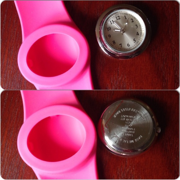 βΌοΈ$10βΌοΈSlap wrist Watch in hot pink band - Picture 3 of 4