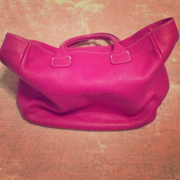 Pink Ann Taylor Leather Handbag