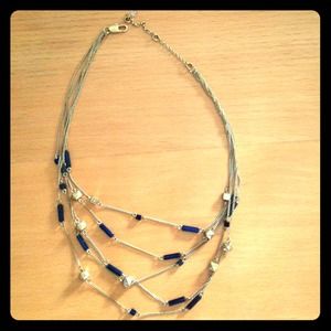 Vintage necklace with blue stone details