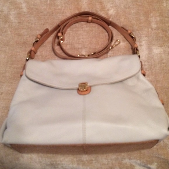 Banana Republic White Pebble Leather Hobo