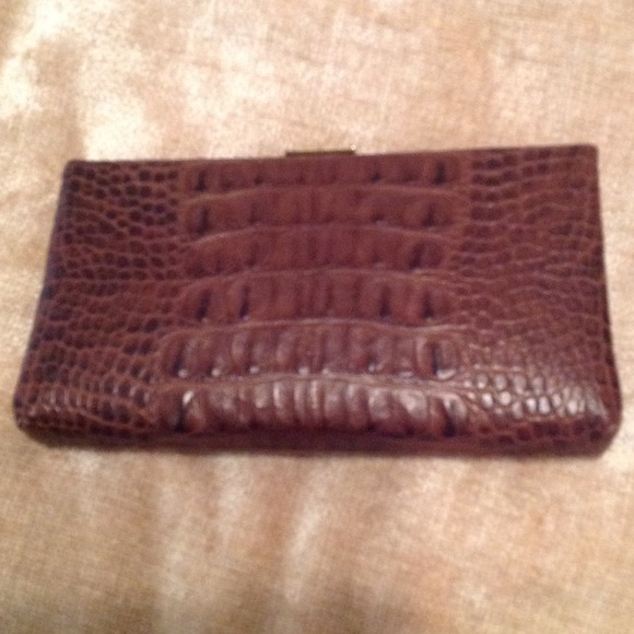 Banana Republic Brown Croc Clutch