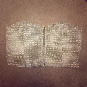 Unique tweed crop top