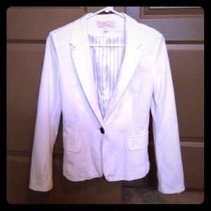 White cotton blazer. Very soft and comfy