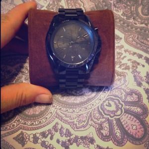 Michael Kors big face black watch