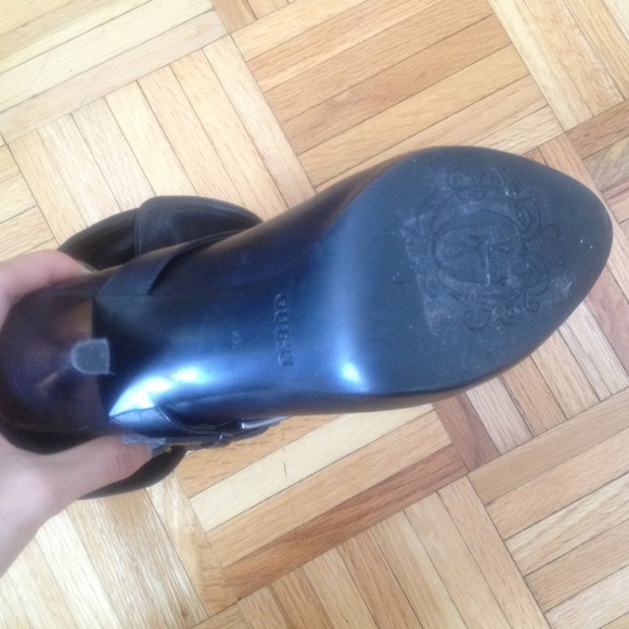 Guess Foldover Fur Stiletto Ankle Boots - Picture 4 of 4