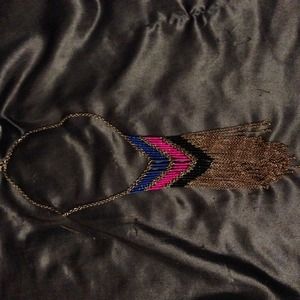 Multicolored hang necklace