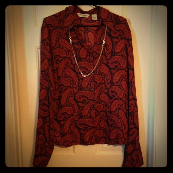 Tall women's silk blouse Large