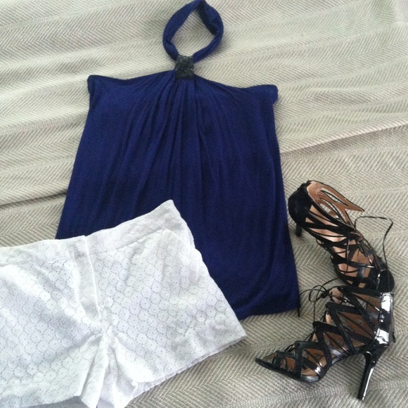 🎀sold🎀 Purple EXPRESS beaded halter top