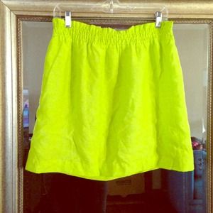JCrew lime green skirt NWOT