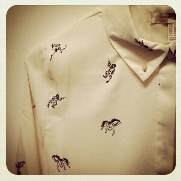 Forever 21 Circus Pattern Blouse Shirt
