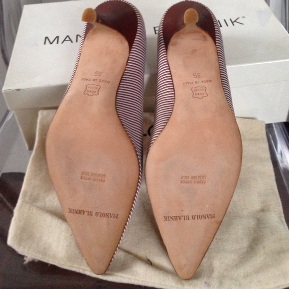 ❌❌SOLD❌❌🌟Manolo Blahnik🌟 Brand NEW Fabric Heels - Picture 4 of 4