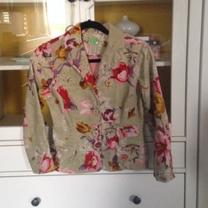 Floral print blazer