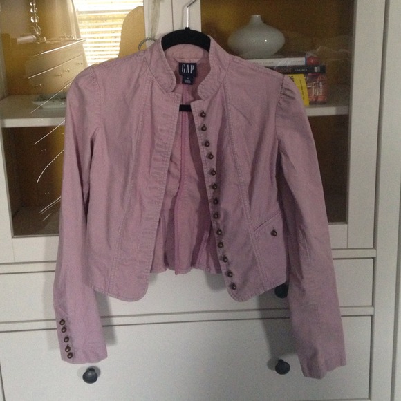 Light purple corduroy military inspired blazer