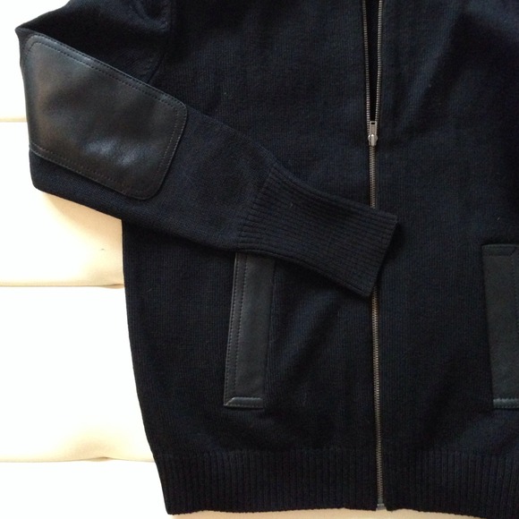 ❌❌SOLD❌❌DKNY Black Military Knit Sweater Jacket - Picture 3 of 4