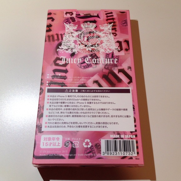 Reduced from$18 JuicyCouture iPhone5/5s case Japan - Picture 2 of 3